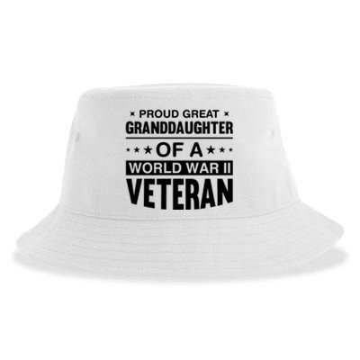 Proud Granddaughter Of A World War II Veteran Sustainable Bucket Hat