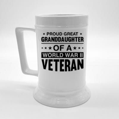 Proud Granddaughter Of A World War II Veteran Beer Stein