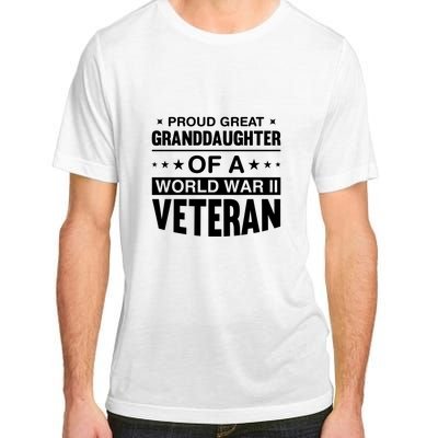 Proud Granddaughter Of A World War II Veteran Adult ChromaSoft Performance T-Shirt