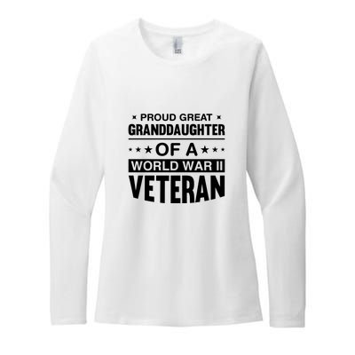 Proud Granddaughter Of A World War II Veteran Womens CVC Long Sleeve Shirt