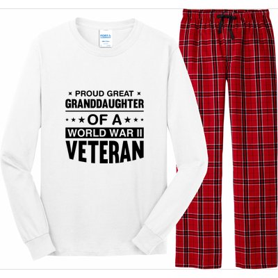 Proud Granddaughter Of A World War II Veteran Long Sleeve Pajama Set