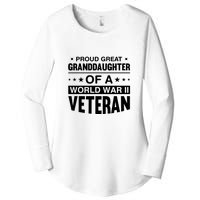 Proud Granddaughter Of A World War II Veteran Women's Perfect Tri Tunic Long Sleeve Shirt