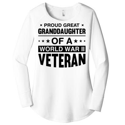 Proud Granddaughter Of A World War II Veteran Women's Perfect Tri Tunic Long Sleeve Shirt