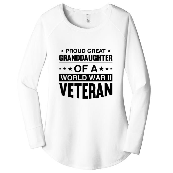 Proud Granddaughter Of A World War II Veteran Women's Perfect Tri Tunic Long Sleeve Shirt