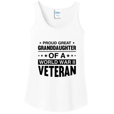 Proud Granddaughter Of A World War II Veteran Ladies Essential Tank