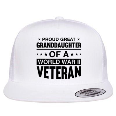 Proud Granddaughter Of A World War II Veteran Flat Bill Trucker Hat