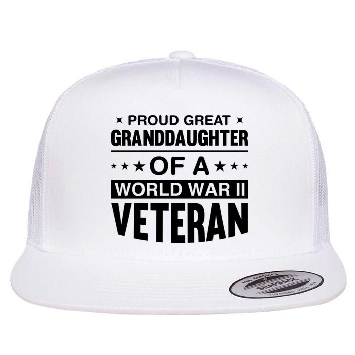 Proud Granddaughter Of A World War II Veteran Flat Bill Trucker Hat