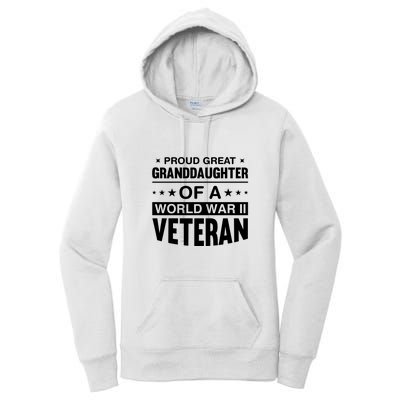 Proud Granddaughter Of A World War II Veteran Women's Pullover Hoodie