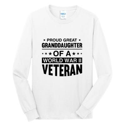 Proud Granddaughter Of A World War II Veteran Tall Long Sleeve T-Shirt