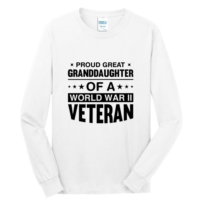 Proud Granddaughter Of A World War II Veteran Tall Long Sleeve T-Shirt