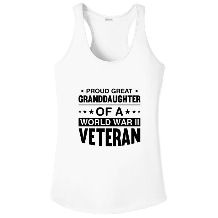 Proud Granddaughter Of A World War II Veteran Ladies PosiCharge Competitor Racerback Tank