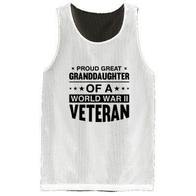 Proud Granddaughter Of A World War II Veteran Mesh Reversible Basketball Jersey Tank