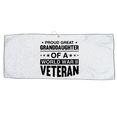 Proud Granddaughter Of A World War II Veteran Large Microfiber Waffle Golf Towel