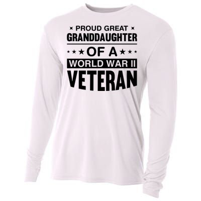 Proud Granddaughter Of A World War II Veteran Cooling Performance Long Sleeve Crew