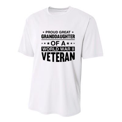 Proud Granddaughter Of A World War II Veteran Performance Sprint T-Shirt