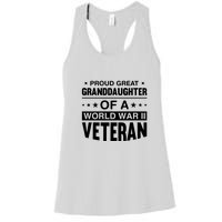 Proud Granddaughter Of A World War II Veteran Women's Racerback Tank