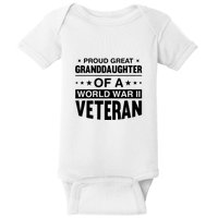 Proud Granddaughter Of A World War II Veteran Baby Bodysuit