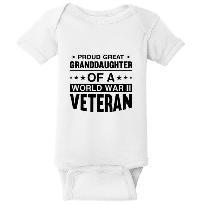 Proud Granddaughter Of A World War II Veteran Baby Bodysuit