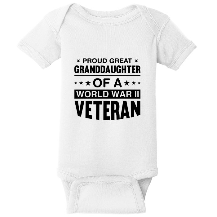 Proud Granddaughter Of A World War II Veteran Baby Bodysuit