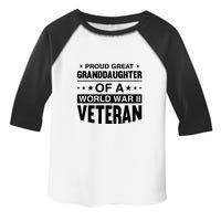 Proud Granddaughter Of A World War II Veteran Toddler Fine Jersey T-Shirt