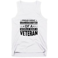 Proud Granddaughter Of A World War II Veteran Tank Top