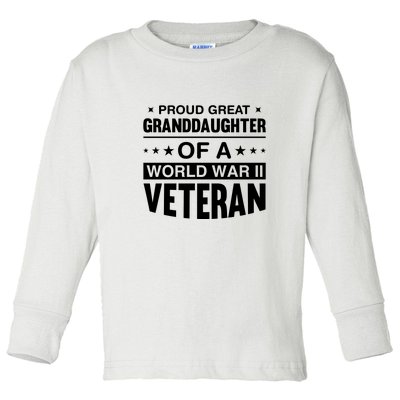 Proud Granddaughter Of A World War II Veteran Toddler Long Sleeve Shirt