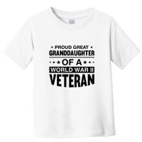 Proud Granddaughter Of A World War II Veteran Toddler T-Shirt