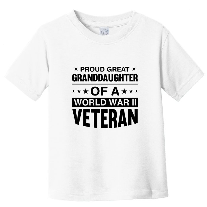 Proud Granddaughter Of A World War II Veteran Toddler T-Shirt