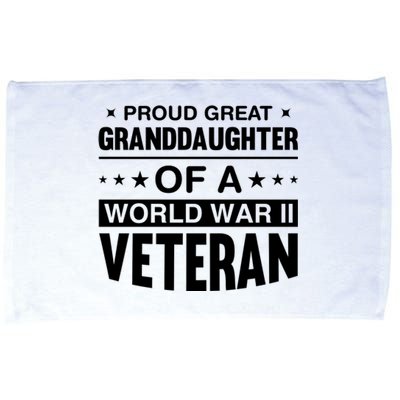 Proud Granddaughter Of A World War II Veteran Microfiber Hand Towel