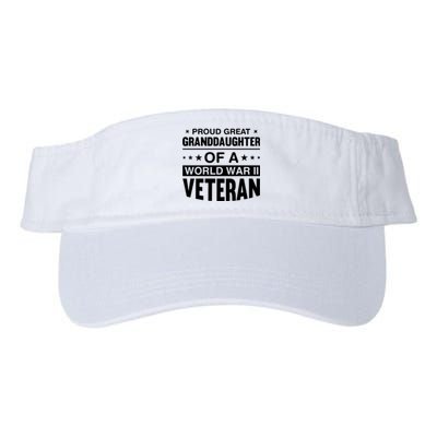 Proud Granddaughter Of A World War II Veteran Valucap Bio-Washed Visor