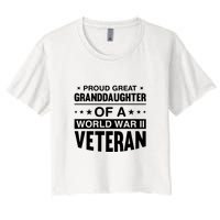 Proud Granddaughter Of A World War II Veteran Women's Crop Top Tee