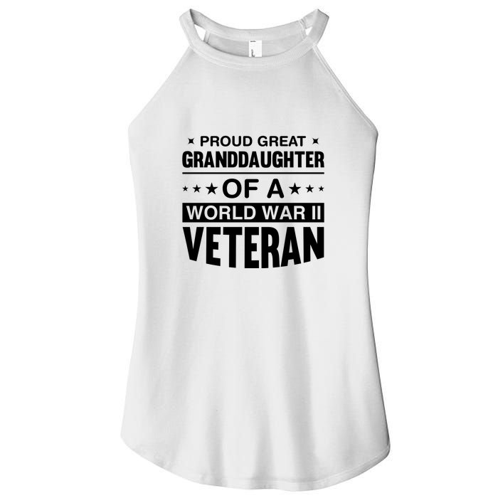 Proud Granddaughter Of A World War II Veteran Women's Perfect Tri Rocker Tank