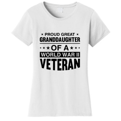 Proud Granddaughter Of A World War II Veteran Women's T-Shirt