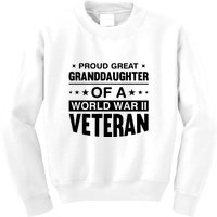 Proud Granddaughter Of A World War II Veteran Kids Sweatshirt