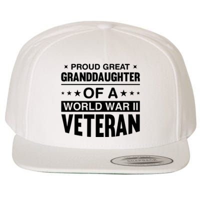 Proud Granddaughter Of A World War II Veteran Wool Snapback Cap