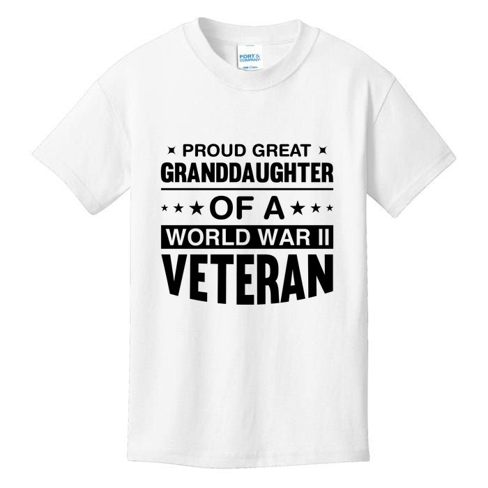 Proud Granddaughter Of A World War II Veteran Kids T-Shirt