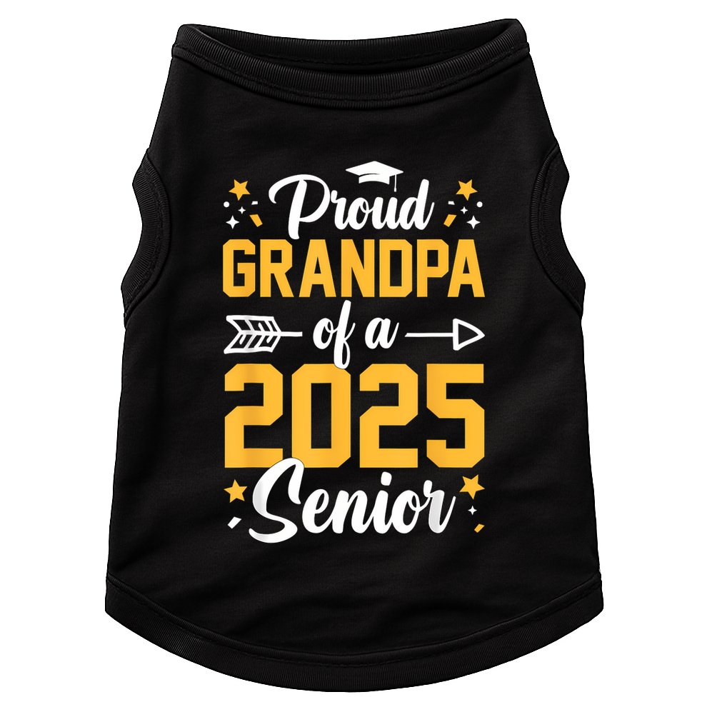 Proud Grandpa Of A 2025 Senior 2025 Class Of 2025 Graduation Doggie Tank