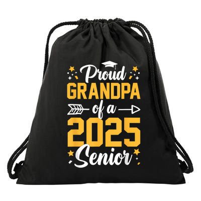 Proud Grandpa Of A 2025 Senior 2025 Class Of 2025 Graduation Drawstring Bag