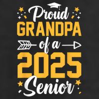 Proud Grandpa Of A 2025 Senior 2025 Class Of 2025 Graduation Golf Towel