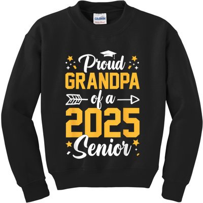 Proud Grandpa Of A 2025 Senior 2025 Class Of 2025 Graduation Kids Sweatshirt