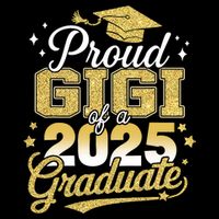 Proud Gigi Of A Class Of 2025 Graduate Senior Graduation  Pom Pom 12in Knit Beanie