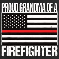 Proud Grandma Of A Firefighter Shirt Fireman 7 Panel Mesh Trucker Snapback Hat