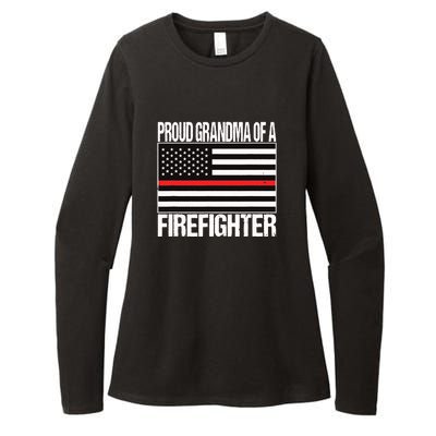 Proud Grandma Of A Firefighter Shirt Fireman Womens CVC Long Sleeve Shirt