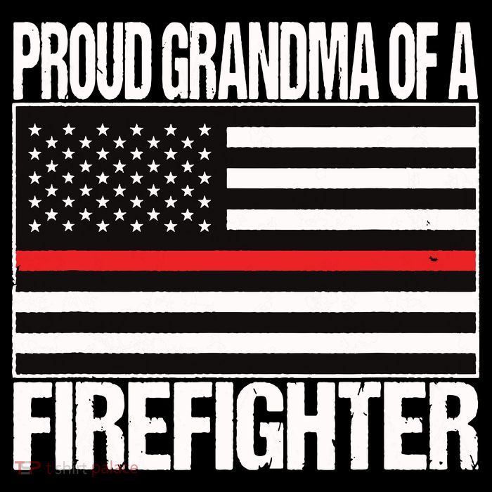 Proud Grandma Of A Firefighter Shirt Fireman Flatbill Hat