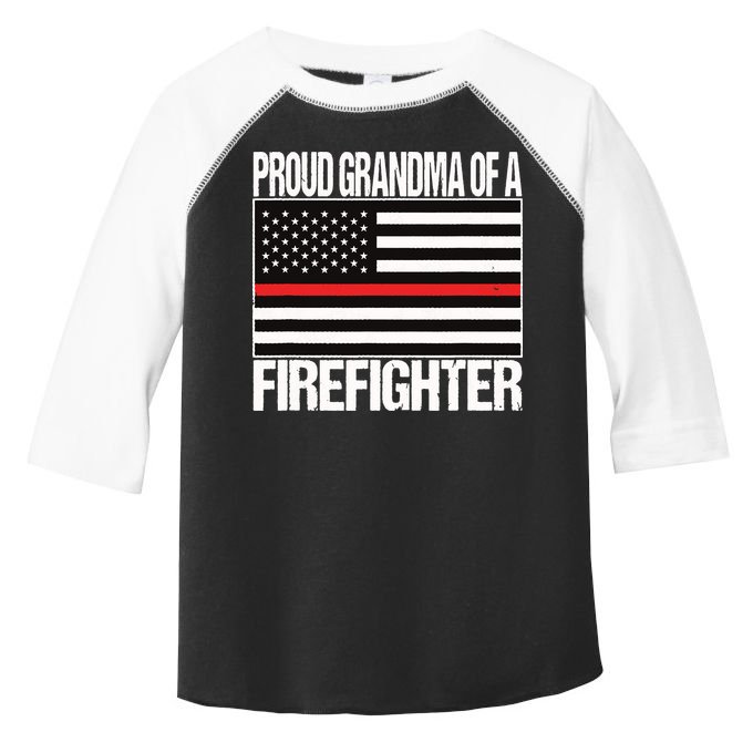 Proud Grandma Of A Firefighter Shirt Fireman Toddler Fine Jersey T-Shirt