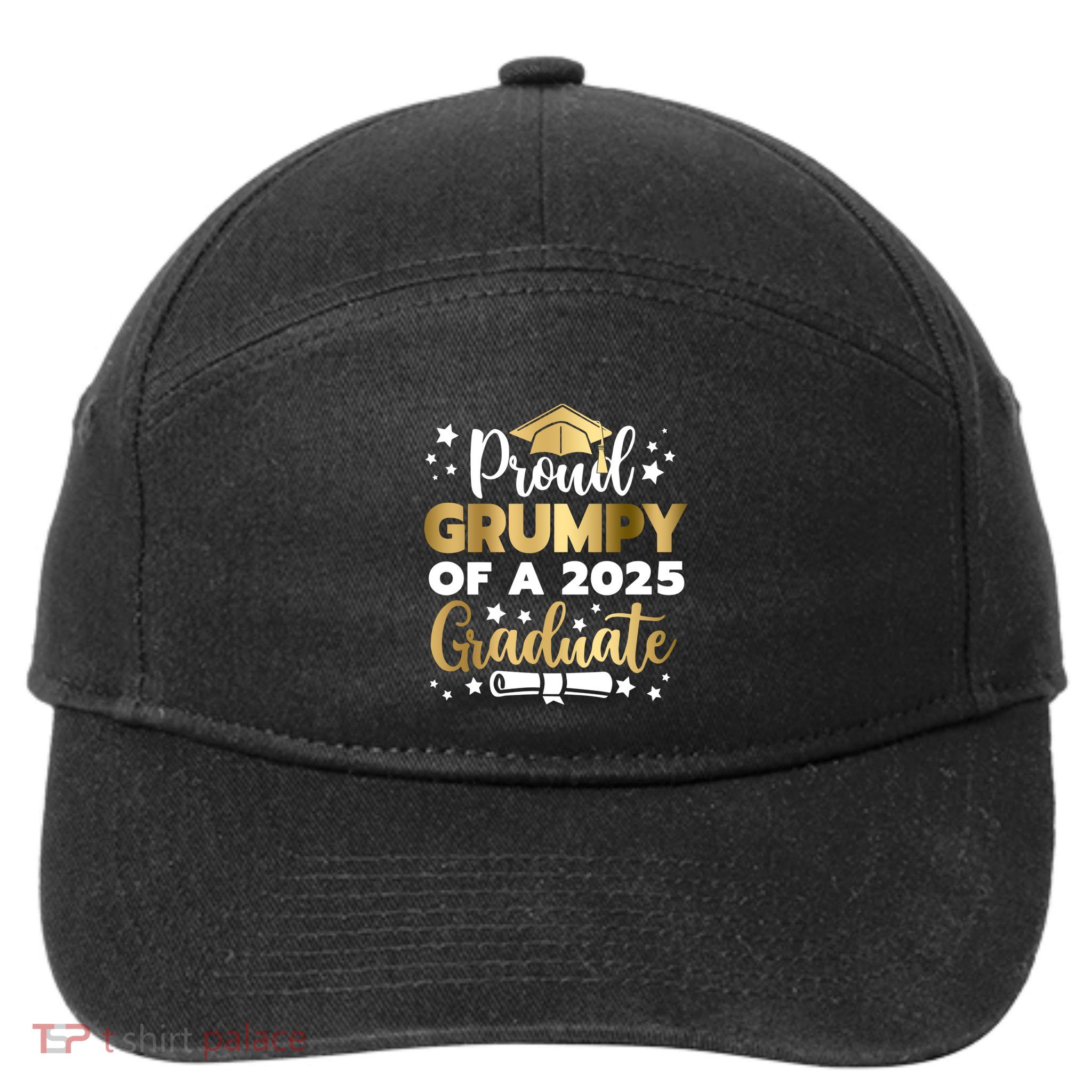 Proud Grumpy Of A 2025 Graduate Grumpy Senior 2025 Great Gift 7-Panel Snapback Hat