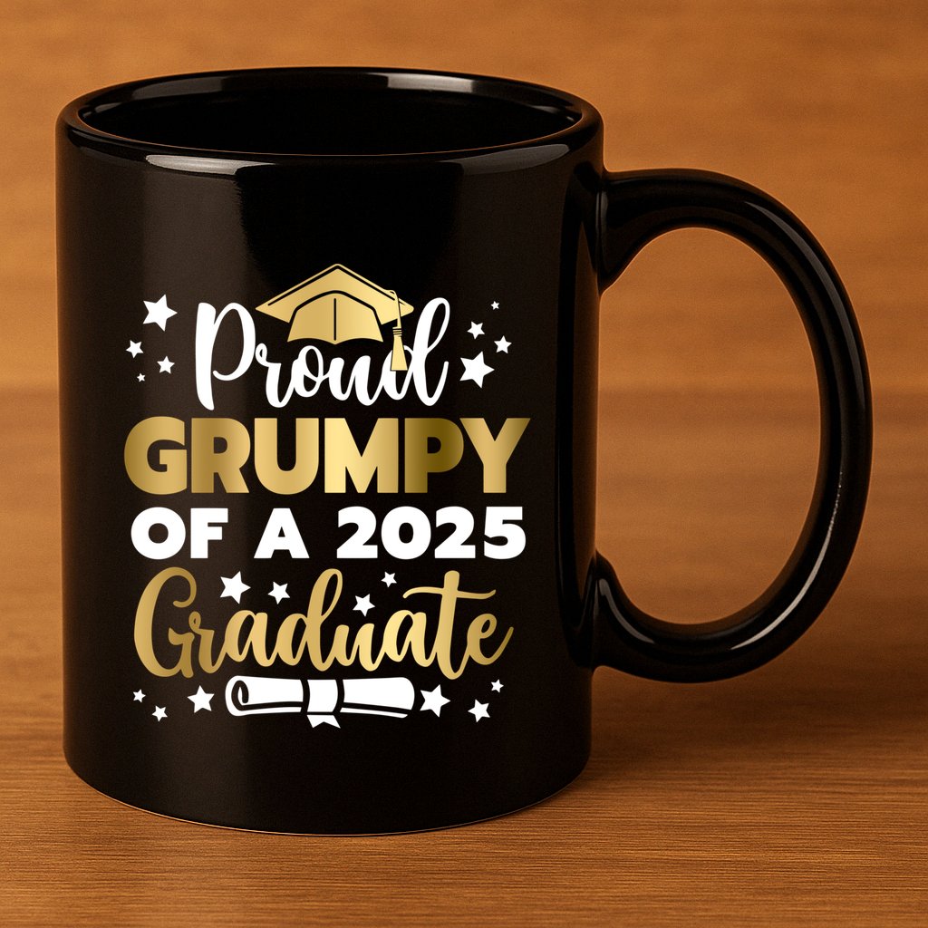 Proud Grumpy Of A 2025 Graduate Grumpy Senior 2025 Great Gift 11oz C Handle Ceramic Mug