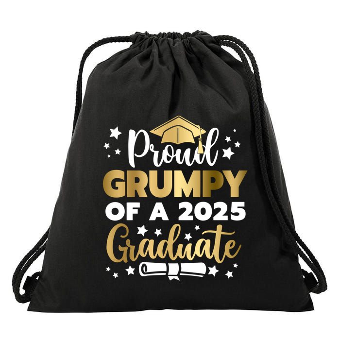 Proud Grumpy Of A 2025 Graduate Grumpy Senior 2025 Great Gift Drawstring Bag