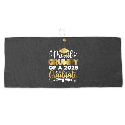 Proud Grumpy Of A 2025 Graduate Grumpy Senior 2025 Great Gift Large Microfiber Waffle Golf Towel