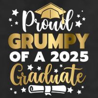 Proud Grumpy Of A 2025 Graduate Grumpy Senior 2025 Great Gift Golf Towel
